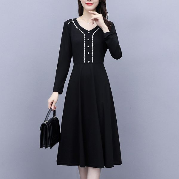womens plus size -5xl dressed casual slender party long 2021 black autumn line swing dress for woman e0p5, Black;gray
womens plus size -5xl dressed casual slender party long 2021 black autumn line swing dress for woman e0p5, Black;gray