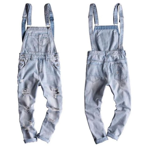 men's jeans ripped jumpsuit men summer overall mens denim jumpsuits distressed romper destroyed hole broken fashion male clothes, Blue
men's jeans ripped jumpsuit men summer overall mens denim jumpsuits distressed romper destroyed hole broken fashion male clothes, Blue