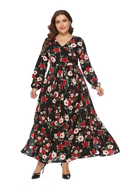 casual dresses maketina plus size long sleeve printed dress 2021 spring autumn women vintage floral chiffon shirt maxi, Black;gray
casual dresses maketina plus size long sleeve printed dress 2021 spring autumn women vintage floral chiffon shirt maxi, Black;gray