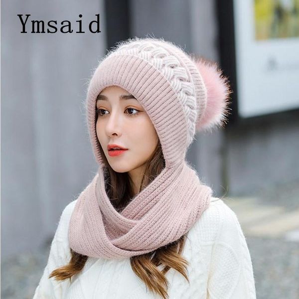 fashion winter thick plus cashmere warm hat scarf 2in1 set faux fur pompoms warm women's knit hat female outdoor ski wool, Blue;gray
fashion winter thick plus cashmere warm hat scarf 2in1 set faux fur pompoms warm women's knit hat female outdoor ski wool, Blue;gray