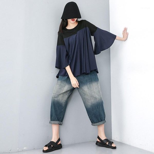 women new style summer fashion loose jeans wide leg denim pants fake zippers casual high waist simple trousers1, Blue
women new style summer fashion loose jeans wide leg denim pants fake zippers casual high waist simple trousers1, Blue