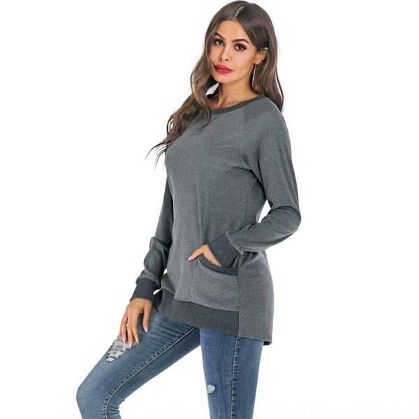 pb43u autumn and winter sweater collar stitching solid pocket round neck color sweatert-shirt sweaterwomen's sports t-shirt and new x, White
pb43u autumn and winter sweater collar stitching solid pocket round neck color sweatert-shirt sweaterwomen's sports t-shirt and new x, White