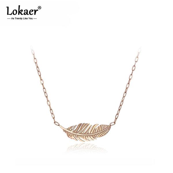 lokaer classic stainless steel chains chokers necklace jewelry rose gold color feather neckalces bridal wedding jewelry n18032, Golden;silver
lokaer classic stainless steel chains chokers necklace jewelry rose gold color feather neckalces bridal wedding jewelry n18032, Golden;silver