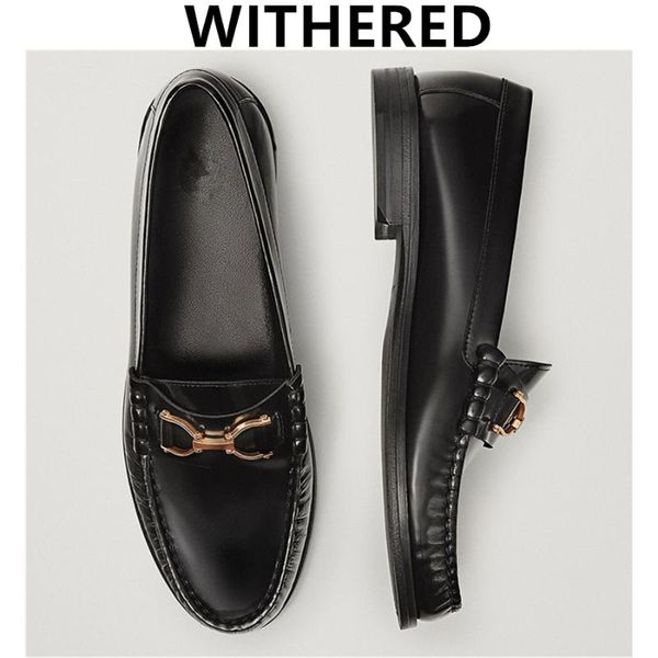 dave&di 2020 england fashion simple metal buckle cowhide vintage slip-on loafers women shoes woman women shoes flat, Black
dave&di 2020 england fashion simple metal buckle cowhide vintage slip-on loafers women shoes woman women shoes flat, Black
