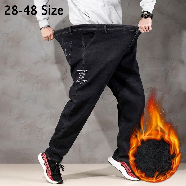 winter men's jeans plus size 42 44 46 48 thicken plus velvet warm black elastic harem pants streetwear denim trousers male brand, Blue
winter men's jeans plus size 42 44 46 48 thicken plus velvet warm black elastic harem pants streetwear denim trousers male brand, Blue