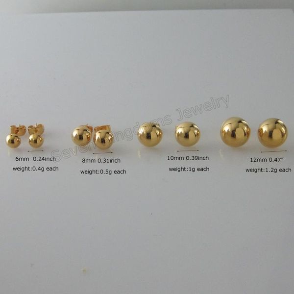 foromance /new half ball shaped 5 styles available - yellow gold gp overlay stud plain surface earring, Golden;silver
foromance /new half ball shaped 5 styles available - yellow gold gp overlay stud plain surface earring, Golden;silver