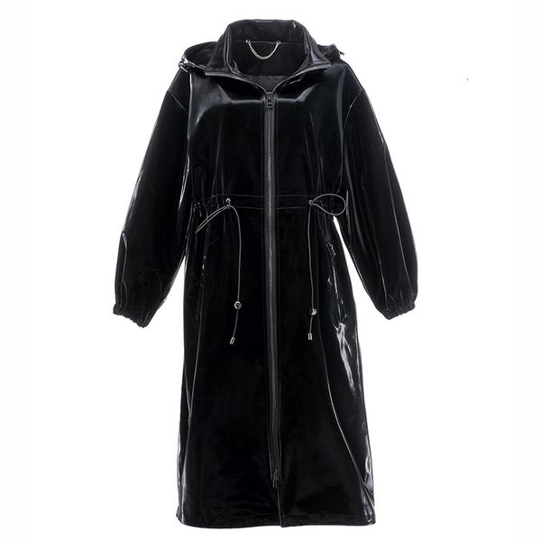 2021 new fashion coat slim waist design oversized hooded pu women long trench femme abrigo streetwear 1bld, Tan;black
2021 new fashion coat slim waist design oversized hooded pu women long trench femme abrigo streetwear 1bld, Tan;black