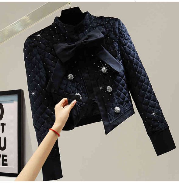 women's jackets high street est fall winter designer fashion plaid sequined double row drill buckle button velvet short jacket pjsi, Black;brown
women's jackets high street est fall winter designer fashion plaid sequined double row drill buckle button velvet short jacket pjsi, Black;brown