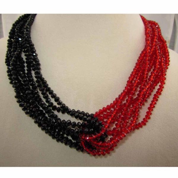 chokers mixed color crystal necklace multilayer twist black red white fashion jewelry, Golden;silver
chokers mixed color crystal necklace multilayer twist black red white fashion jewelry, Golden;silver