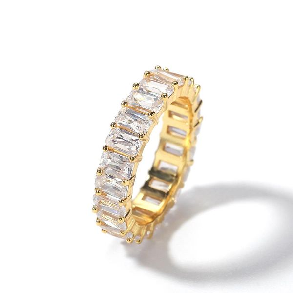 Hip Hop Wholesale Clear White Zircon Gold Silver Plated Baguette CZ Ring For Lovers Hot Sale Products
Hip Hop Wholesale Clear White Zircon Gold Silver Plated Baguette CZ Ring For Lovers Hot Sale Products