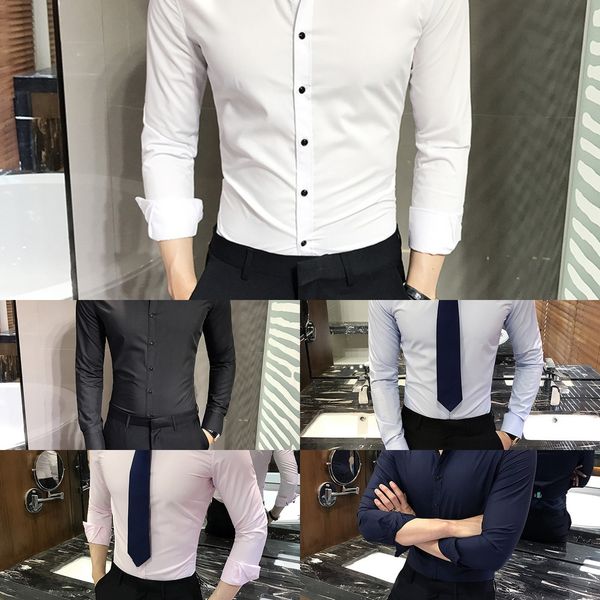 korean slim black button men's professional fashion modal micro elastic long sleeve shirt solid large button shirtshirt shirtbusiness c, Blue
korean slim black button men's professional fashion modal micro elastic long sleeve shirt solid large button shirtshirt shirtbusiness c, Blue
