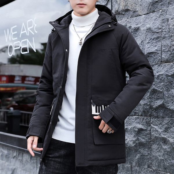hooded winter jaet three-dimensional patch bag warm youth zipper thiened bla casual coat down cotton padded men's clothing, Black
hooded winter jaet three-dimensional patch bag warm youth zipper thiened bla casual coat down cotton padded men's clothing, Black