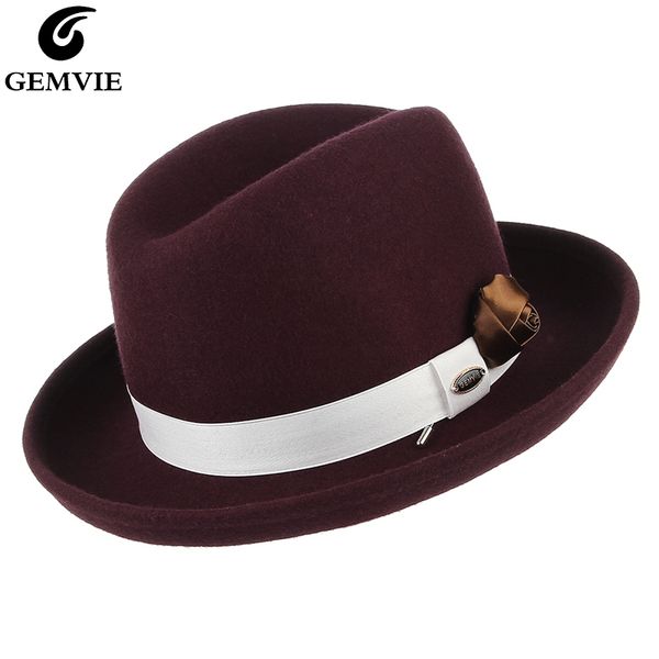 classical homburg hat fedora hat for men women vintage solid color curved brim wool felt hat with ribbon handmade floral c0123, Blue;gray
classical homburg hat fedora hat for men women vintage solid color curved brim wool felt hat with ribbon handmade floral c0123, Blue;gray