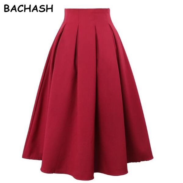 bachash women pleated skirts spring summer vintage high waist knee length office workwear flared tutu solid ball gown skirt 201109, Black
bachash women pleated skirts spring summer vintage high waist knee length office workwear flared tutu solid ball gown skirt 201109, Black