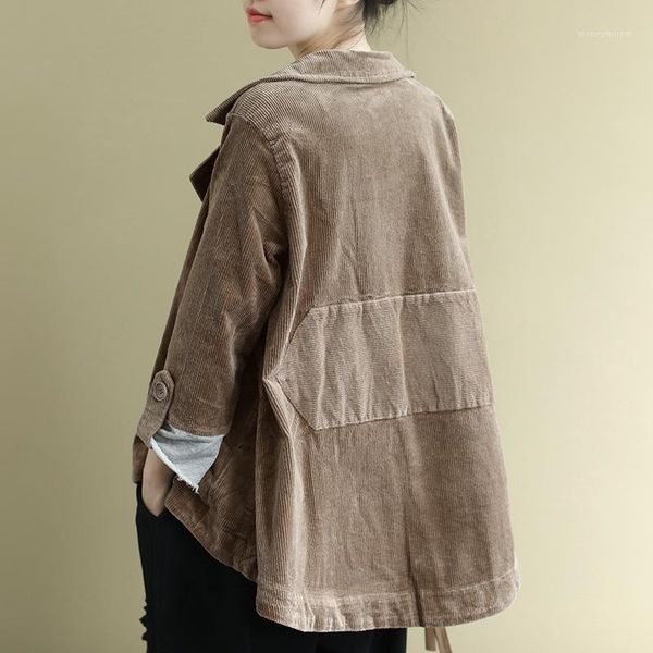 women's jackets 2021 ancient coffee clothes autumn corduroy denim jacket women harajuku chaqueta mujer veste femme riverdale streetwear, Black;brown 
women's jackets 2021 ancient coffee clothes autumn corduroy denim jacket women harajuku chaqueta mujer veste femme riverdale streetwear, Black;brown