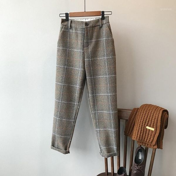 women's pants & capris plaid wool women's 2021 winter korean loose straight high waist casual pantalones mujer cintura alta haraju, Black;white
women's pants & capris plaid wool women's 2021 winter korean loose straight high waist casual pantalones mujer cintura alta haraju, Black;white