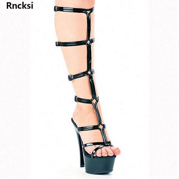 rncksi new 15cm high-heels dancing strap shoes sandals women's shoes1, Black 
rncksi new 15cm high-heels dancing strap shoes sandals women's shoes1, Black