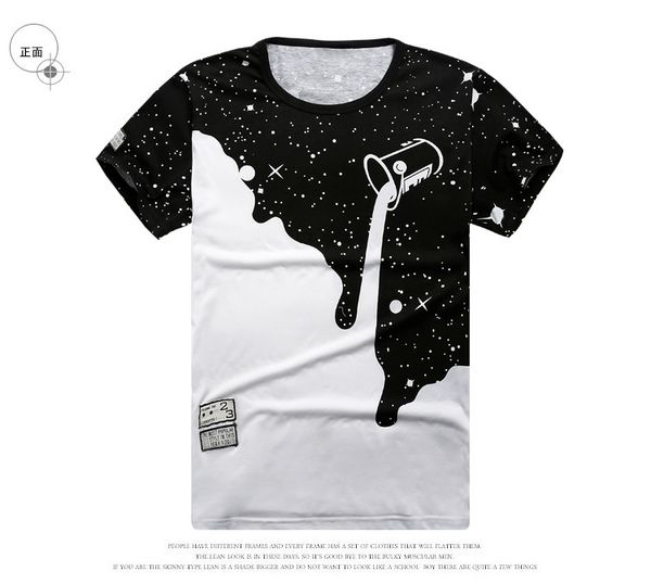 summer short fashion men's printed clothes slim half sleeve shirt korean popular t-shirt, White;black
summer short fashion men's printed clothes slim half sleeve shirt korean popular t-shirt, White;black