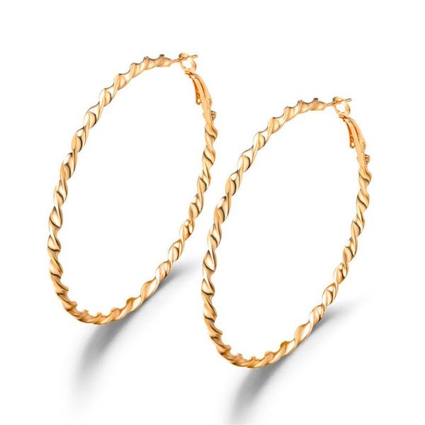 hoop & huggie punk twisted circle earrings gold/silver color wave pattern ear hoops for women creole boucle d'oreille female party bijo, Golden;silver
hoop & huggie punk twisted circle earrings gold/silver color wave pattern ear hoops for women creole boucle d'oreille female party bijo, Golden;silver