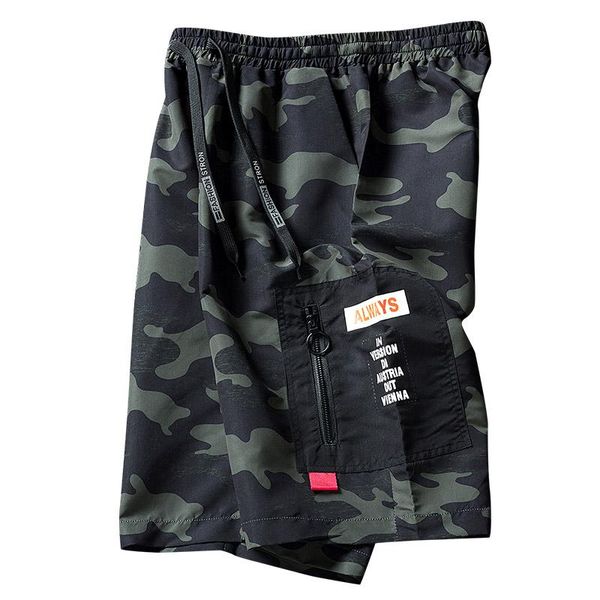 2020 new summer men shorts camouflage hip hop tactical men cargo shorts ribbon knee length homme, White;black
2020 new summer men shorts camouflage hip hop tactical men cargo shorts ribbon knee length homme, White;black