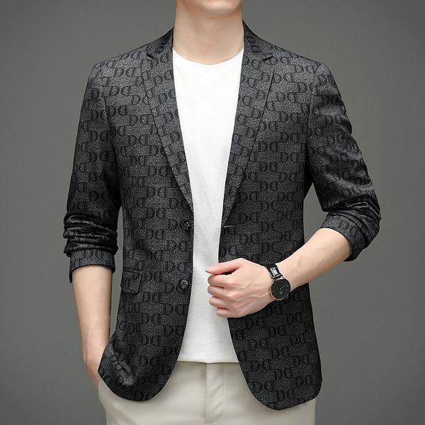 men blazers british style printed blazer masculino wedding business casual suit jacket streetwear social coat ropa hombre, White;black
men blazers british style printed blazer masculino wedding business casual suit jacket streetwear social coat ropa hombre, White;black