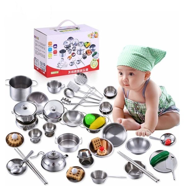 littlove 25pcs stainless steel kids house kitchen toys cooking cookware children pretend play kitchen playset - silver figures y200428
littlove 25pcs stainless steel kids house kitchen toys cooking cookware children pretend play kitchen playset - silver figures y200428
