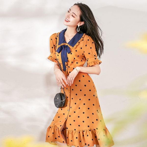 gyt7q french lady dot 2020 summer new style polka dress dresslong skirt dress baby collar long breasted slim mid single skirt fashion wqgwj, Black;gray
gyt7q french lady dot 2020 summer new style polka dress dresslong skirt dress baby collar long breasted slim mid single skirt fashion wqgwj, Black;gray