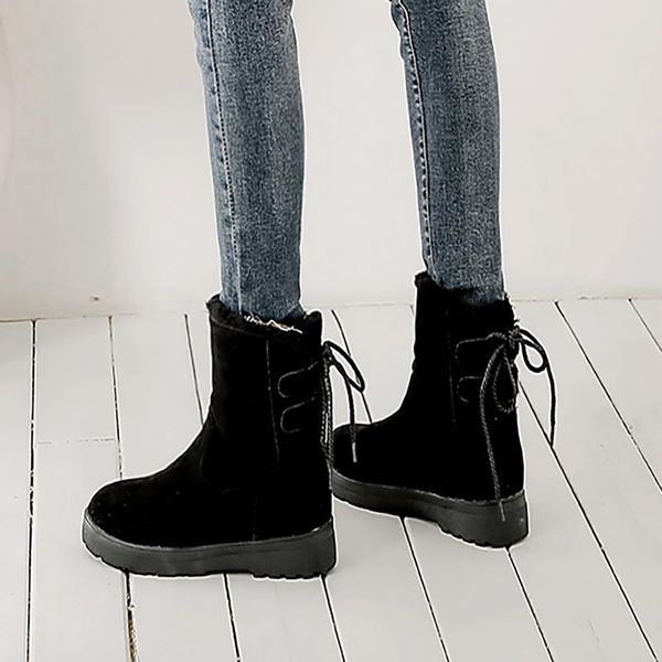 snow boots 2020 warm fur plush insole women winter boots platform flock ankle women shoes lace-up winter shoes woman, Black
snow boots 2020 warm fur plush insole women winter boots platform flock ankle women shoes lace-up winter shoes woman, Black