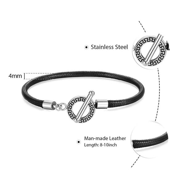clasp mens leather dlb178 rope masculina simple black braided toggle pulseira bracelet trendsmax women charm 4mm bbykio bdehome, Golden;silver
clasp mens leather dlb178 rope masculina simple black braided toggle pulseira bracelet trendsmax women charm 4mm bbykio bdehome, Golden;silver