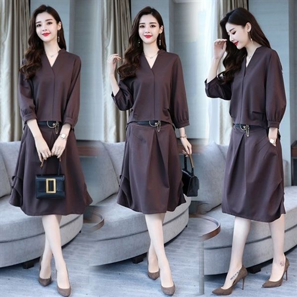 cpuiy boutique korean style boutique korean two-piece women's slim spring new fashion 2020 set lady casual dress two-piece v-neck ilcn7, Gray
cpuiy boutique korean style boutique korean two-piece women's slim spring new fashion 2020 set lady casual dress two-piece v-neck ilcn7, Gray