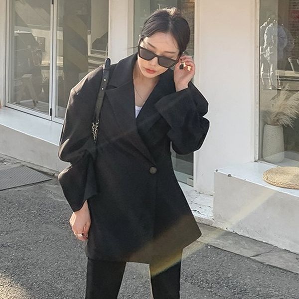 lanmrem new spring summer suit collar solid color long sleeve sing button blazer women vintage loose wild coat tide pd911 200930, White;black
lanmrem new spring summer suit collar solid color long sleeve sing button blazer women vintage loose wild coat tide pd911 200930, White;black