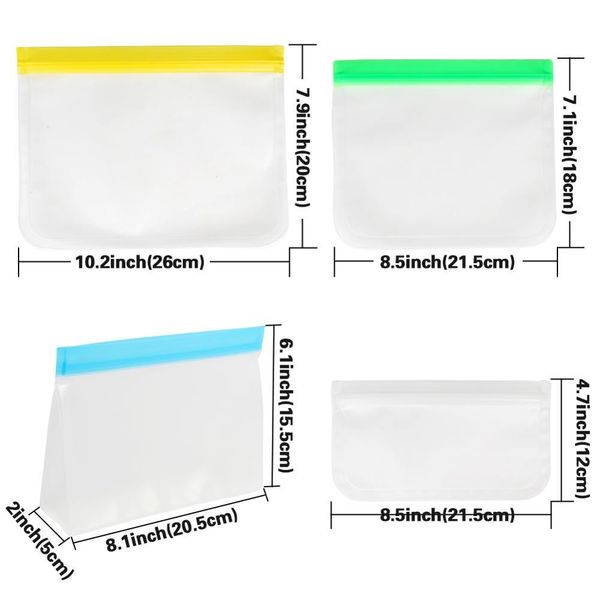 10pcs reusable silicone food storage bag peva eco friendly leakproof ziplock bags reusable stand up er bag with drain rack wmtred
10pcs reusable silicone food storage bag peva eco friendly leakproof ziplock bags reusable stand up er bag with drain rack wmtred