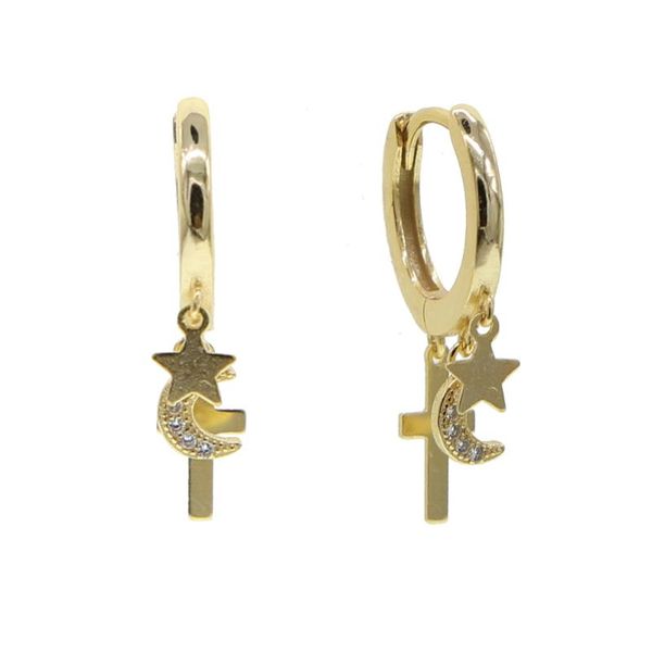 stud real 925 sterling silver mini fashion earring with cubic zircon paved cross moon star charm earrings for women lady gift, Golden;silver
stud real 925 sterling silver mini fashion earring with cubic zircon paved cross moon star charm earrings for women lady gift, Golden;silver