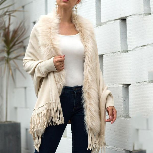 shawl cardigan knitted sweater solid women 2019 casual streetwear fringed cloak shawl fur collar cloak cardigan sweater1, Black
shawl cardigan knitted sweater solid women 2019 casual streetwear fringed cloak shawl fur collar cloak cardigan sweater1, Black