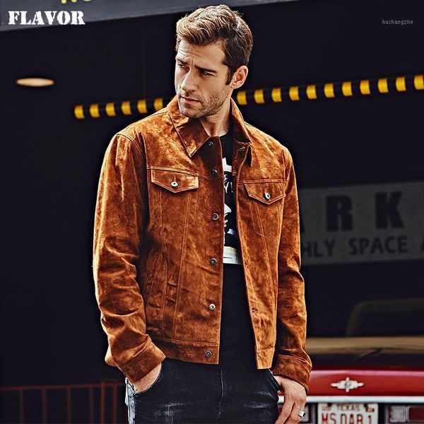 flavor new men's genuine leather jacket pigskin brown real leather jackets autumn denim men coat1, Black
flavor new men's genuine leather jacket pigskin brown real leather jackets autumn denim men coat1, Black