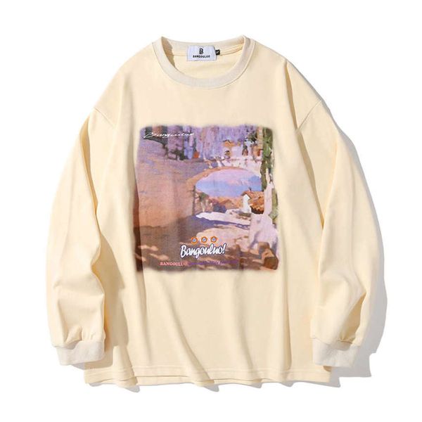 bangouluo lovers' autumn new men's t-shirt long sleeve oil painting printing thin terry small sweater, Black
bangouluo lovers' autumn new men's t-shirt long sleeve oil painting printing thin terry small sweater, Black