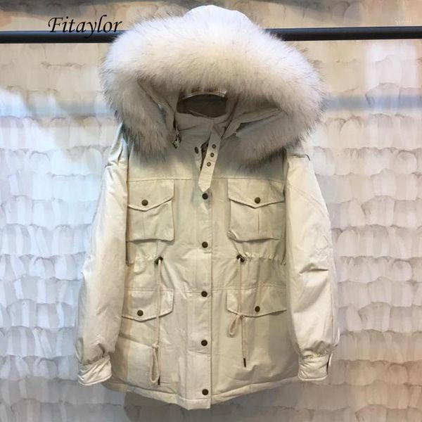 fitaylor winter women warm hooded down jacket coat 90% white duck down parka large raccoon fur collar streetwear outerwear1, Black
fitaylor winter women warm hooded down jacket coat 90% white duck down parka large raccoon fur collar streetwear outerwear1, Black