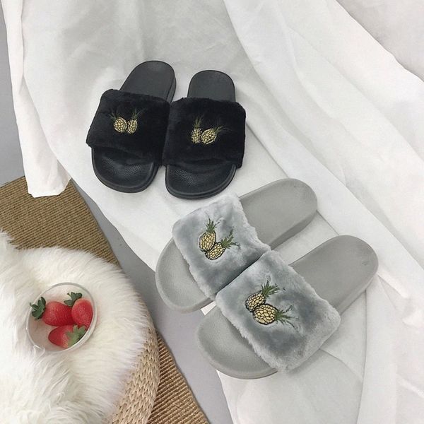 women slippers 2020 autumn winter fluzzy slippers cute pineapple patterned girls slippers indoor home ladies plush casual shoes #5t1r, Black
women slippers 2020 autumn winter fluzzy slippers cute pineapple patterned girls slippers indoor home ladies plush casual shoes #5t1r, Black