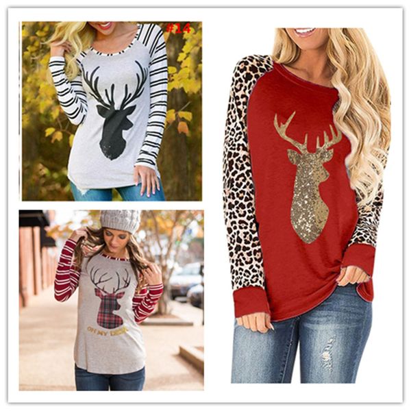 16 styles girl elk xmas deer shirts christmas t shirts women xmas letter striped tees casual cotton blouse long sleeve brand shirts 2020, White
16 styles girl elk xmas deer shirts christmas t shirts women xmas letter striped tees casual cotton blouse long sleeve brand shirts 2020, White