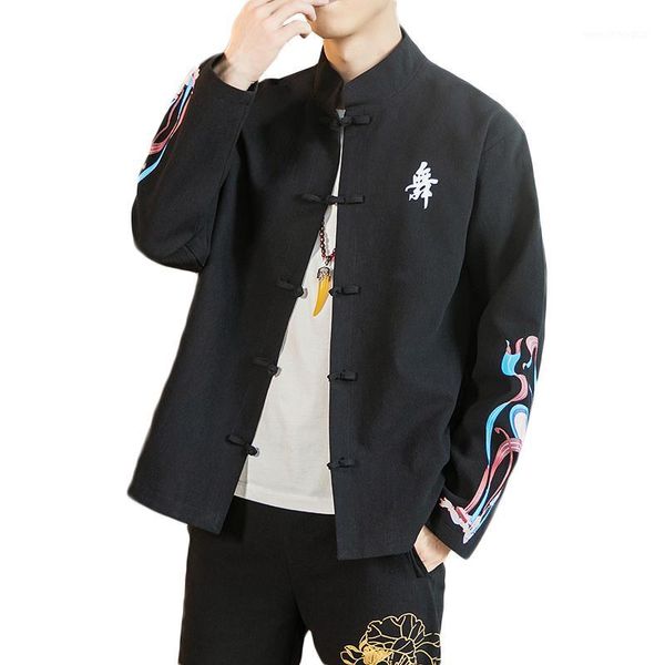 men's jackets style casual chinese men's jacket coat dragon embroidered large cardigan disc button flying god1, Black;brown
men's jackets style casual chinese men's jacket coat dragon embroidered large cardigan disc button flying god1, Black;brown