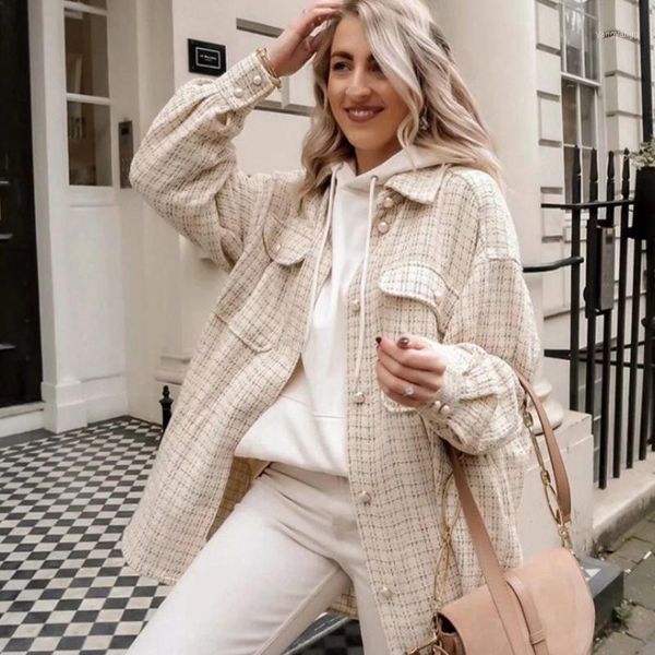 women new check coat casual turn-down collar long sleeve buttons loose shirt female elegant warm outwear ladies autumn 20211, Black;brown
women new check coat casual turn-down collar long sleeve buttons loose shirt female elegant warm outwear ladies autumn 20211, Black;brown
