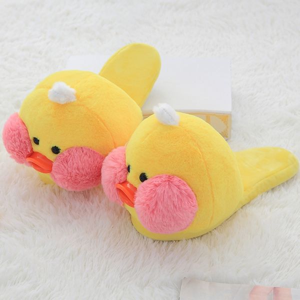 winter indoor lalafanfan mini cafe yellow duck plush slippers flat furry home cartoon plush slippers couple animal warm shoes, Black
winter indoor lalafanfan mini cafe yellow duck plush slippers flat furry home cartoon plush slippers couple animal warm shoes, Black