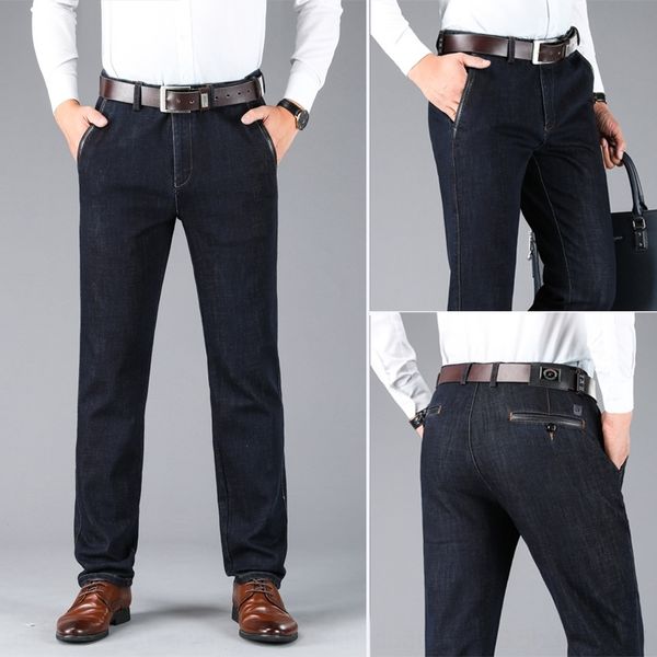 s5zwq aged middle men's autumn winter new elastic tr6te loose high business casual men's dad and jeans pants and jeans pants waist, Blue
s5zwq aged middle men's autumn winter new elastic tr6te loose high business casual men's dad and jeans pants and jeans pants waist, Blue