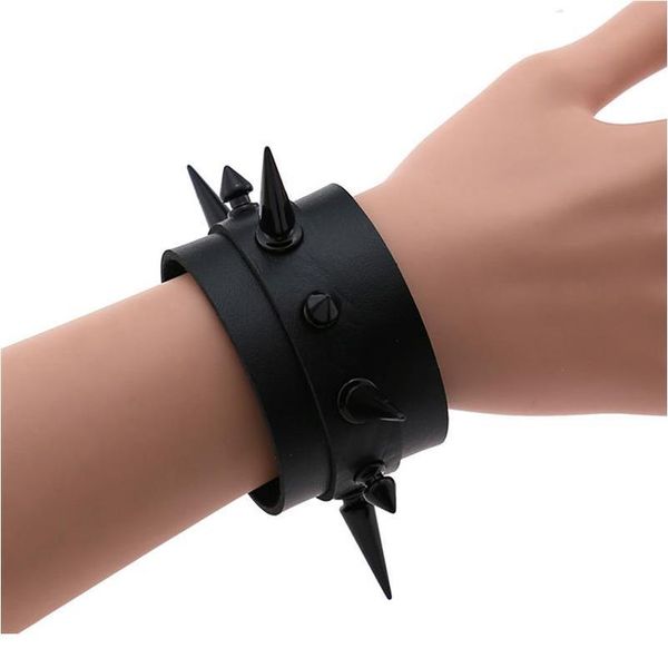 women men bracelet fashion metal spikes rivet stud wide cuff leather punk gothic rock bangle bracelet men jllbjy, White
women men bracelet fashion metal spikes rivet stud wide cuff leather punk gothic rock bangle bracelet men jllbjy, White