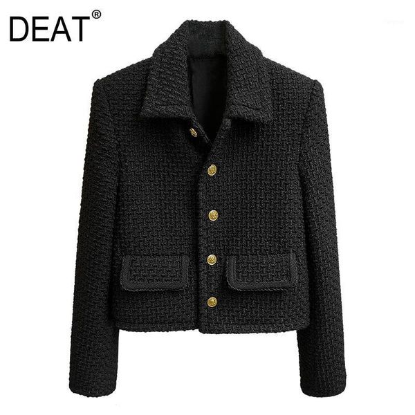 deat 2020 new autumn and winter turn-down collar full sleeves metal buttons single breasted wool jacket female wn41501l1, Black;brown
deat 2020 new autumn and winter turn-down collar full sleeves metal buttons single breasted wool jacket female wn41501l1, Black;brown