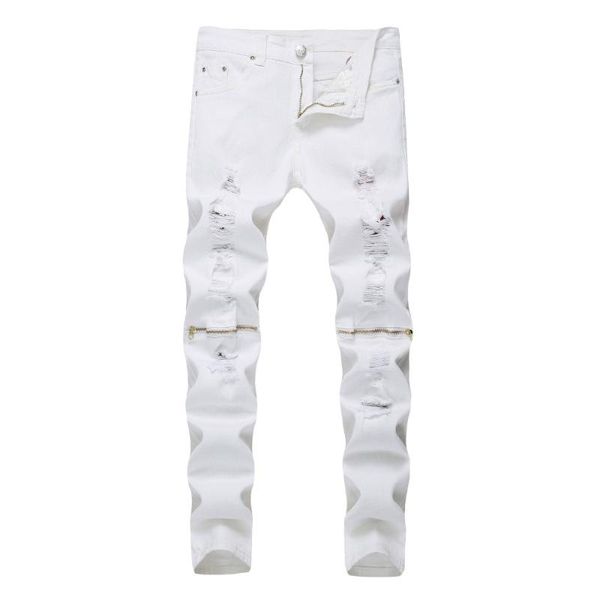 fashion 2020 spring autumn distressed denim white color knee zipper locomotive biker dance pantalon homme jeans men hombre, Blue
fashion 2020 spring autumn distressed denim white color knee zipper locomotive biker dance pantalon homme jeans men hombre, Blue