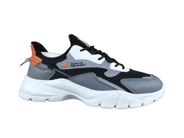 2021 marathon men's shoes, running casual sports whole fashionable shoes, Black