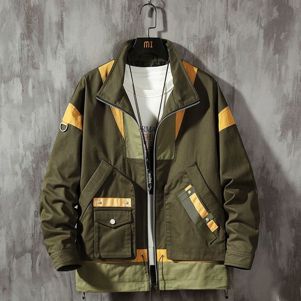 mens clothing cargo jacket men 2020 patchwork side pockets windbreakers hip hop japanese streetwear jackets for men kg-18, Black;brown
mens clothing cargo jacket men 2020 patchwork side pockets windbreakers hip hop japanese streetwear jackets for men kg-18, Black;brown