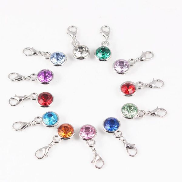 charms 12 month round crystal birthstone dangle charm with lobster clasp for diy jewelry making 12pcs/lot1, Bronze;silver
charms 12 month round crystal birthstone dangle charm with lobster clasp for diy jewelry making 12pcs/lot1, Bronze;silver