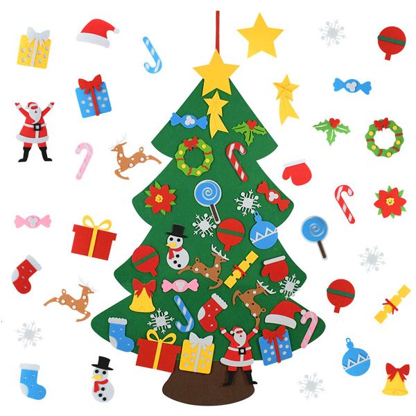 1 set diy felt christmas tree with detachable ornaments xmas decorations wall hanging ornament toddler kids gifts party supplies
1 set diy felt christmas tree with detachable ornaments xmas decorations wall hanging ornament toddler kids gifts party supplies